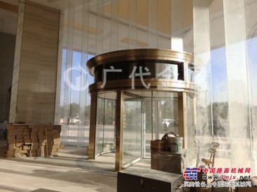 广代金属-香槟金无指纹不锈钢旋转门