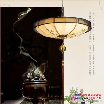 新中式手绘吊灯，销量好的餐厅茶楼工程灯公司