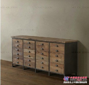 泉州哪里有供品质好的美式复古柜子：个性铁艺实木柜子