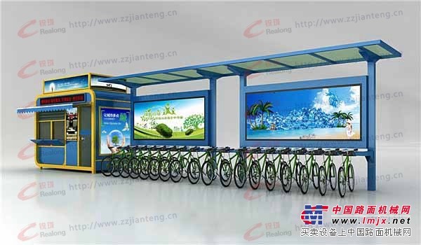 自行车棚，公交候车亭，自行车棚价格，郑州，锐珑标识