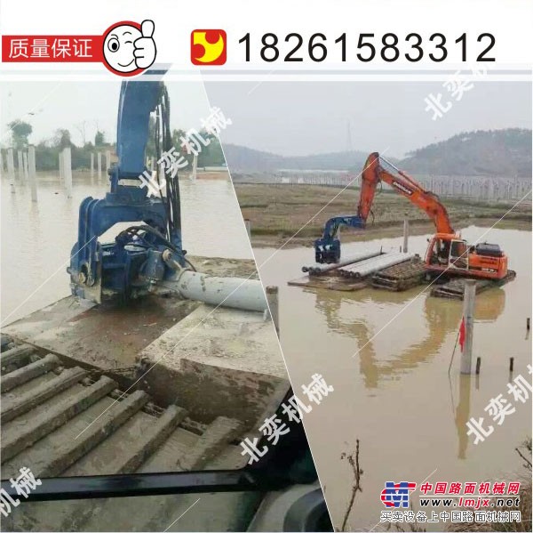 供应u型钢板桩机械 预制桩施工 打钢管桩的设备