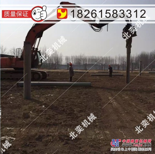 供应日立挖掘机打桩机 可打拔钢护筒桩15-18米振动打桩机
