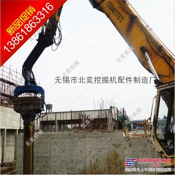 钢板桩振动打拔桩机，拉森桩振动打桩锤厂家，液压振动打桩锤