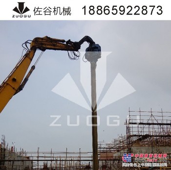 供应佐谷机械挖掘机打桩机 光伏桩打桩锤生产厂家