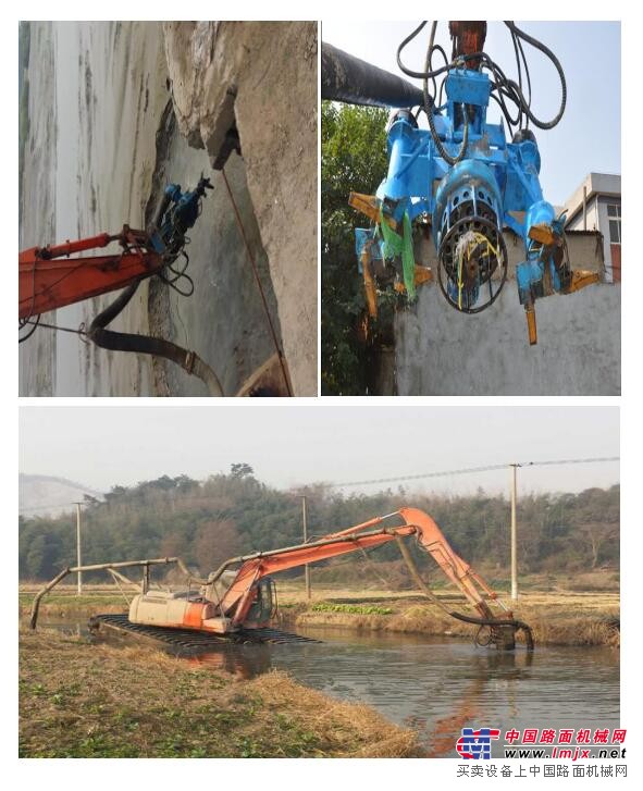 挖机抽沙泵/液压清淤泵-施工图片