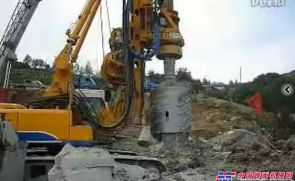 宝峨BG25C旋挖钻机在山西临汾钻岩