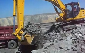 力士德挖掘机矿区挖煤