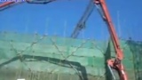 天津市天材混凝土48 米泵車施工