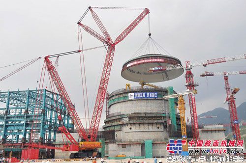 三一1600吨履带吊成功吊装第三代核电核岛穹顶