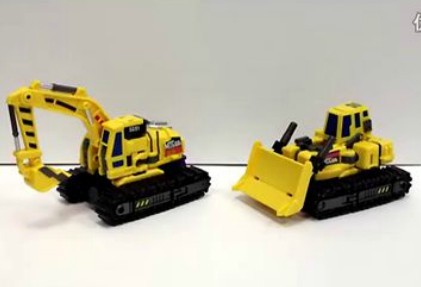 现场版变形金刚 - Bulldozer推土机 Excavator挖土机