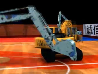 熔盛机械挖掘机篮球赛广告，NB无止境！