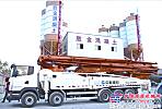 中聯63米泵車刷新寧夏泵車臂架新高度