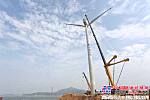 徐工1200噸全地麵起重機顯力福建風電建設