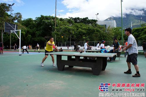 委内瑞拉项目组乒乓球比赛精彩瞬间