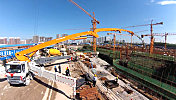 世界超長臂架80米泵車助力太原市政工程建設