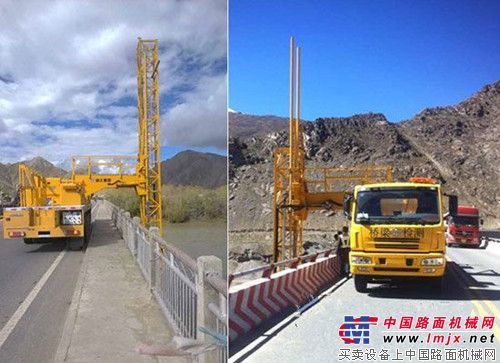 西藏首台徐工橋梁專業檢測車“上崗”