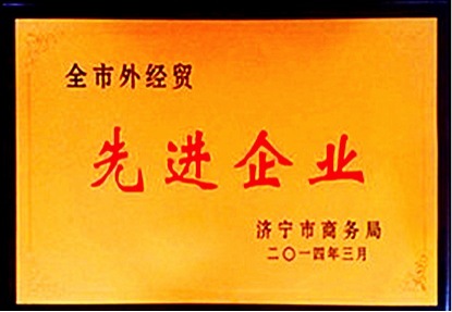 山推荣获全市外经贸先进企业荣誉称号