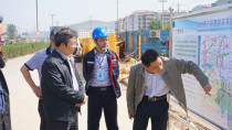 徐州市常务副市长王昊到徐州三环西路高架快速路4标项目部检查指导工作