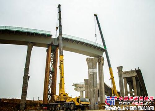 徐工起重机奋战合肥 华东第四大铁路枢纽即将建成