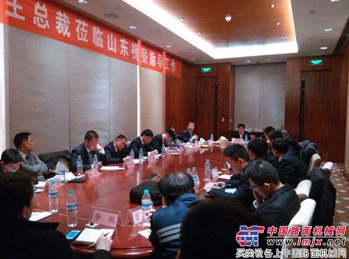  三一集团董事王佐春莅临路机山东代理商济南路锐合考察