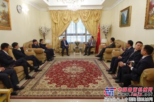 驻阿联酋大使常华会见三一集团总裁唐修国