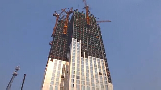 江麓塔机助力湖南长沙一57层高楼19天建成，刚开始我也不信！