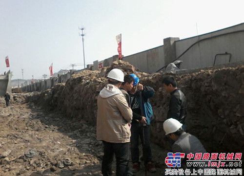 徐州西三环4标完成首段挡土墙基础地基承载力检测