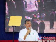 厄瓜多尔总统亲临中国重汽车辆交付仪式