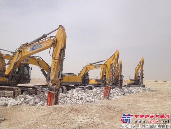 百余台徐工大吨位挖掘机聚力中东地区建设