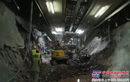 玉柴重工微挖YC18SR無尾型液壓挖掘機助力巴基斯坦隧道建設