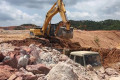 玉柴重工挖掘机玉林博白教育城建设项目施工视频
