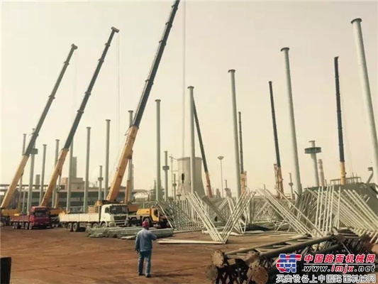 霸气！7台百吨级吊车，竟然配合的如此天衣无缝！