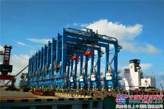 工程机械下海洋！三一海工6台集装箱龙门起重机正式发往孟买新港
