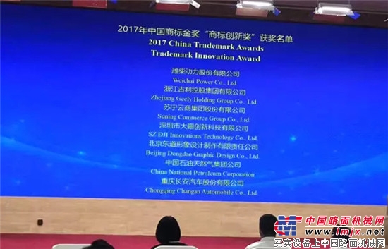 赞！潍柴动力获商标领域最高荣誉“中国商标金奖”