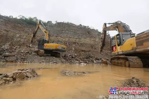 徐工挖机助力“三峡明珠”矿产开采 