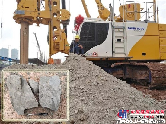 四台宝峨旋挖钻机参建南宁地铁4号线大沙田站，高效入20多米深砂岩