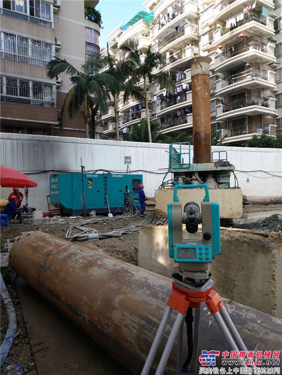 盾安重工钻机用于观风亭地下智能停车场施工