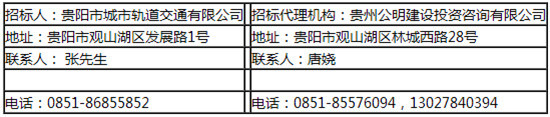 贵阳市轨道交通3号线一期工程施工图阶段设计2标招标公告