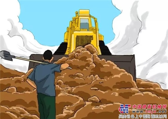 自从有了卡特彼勒，嘿，干活不费劲儿了！