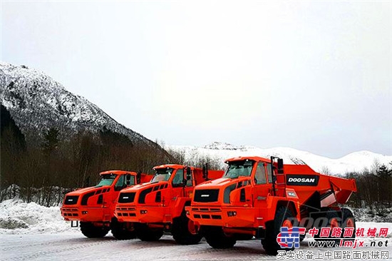 鬥山工程機械在挪威承攬鉸接式自卸卡車20輛訂單