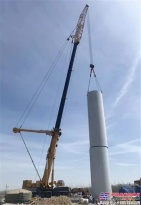 徐工QYA1200全地麵起重機唐山南堡風電場風電吊裝作業