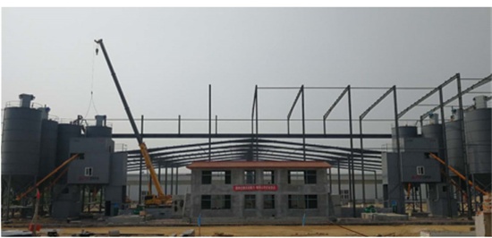 方圆：泰安龙诚建材HZS120D（地仓式）搅拌站顺利投产