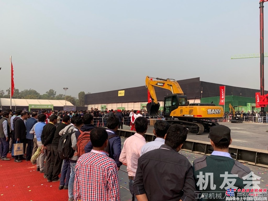 三一携多款新品闪亮印度Bauma Conexpo India 2018 展