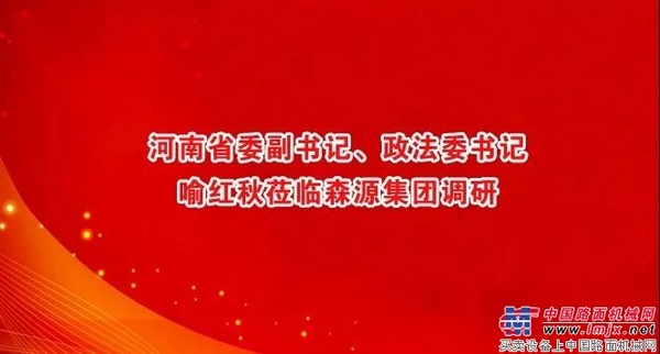 河南省委副书记、政法委书记喻红秋莅临森源集团调研