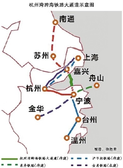 杭州灣將架起鐵路大通道 寧波到上海約1個小時