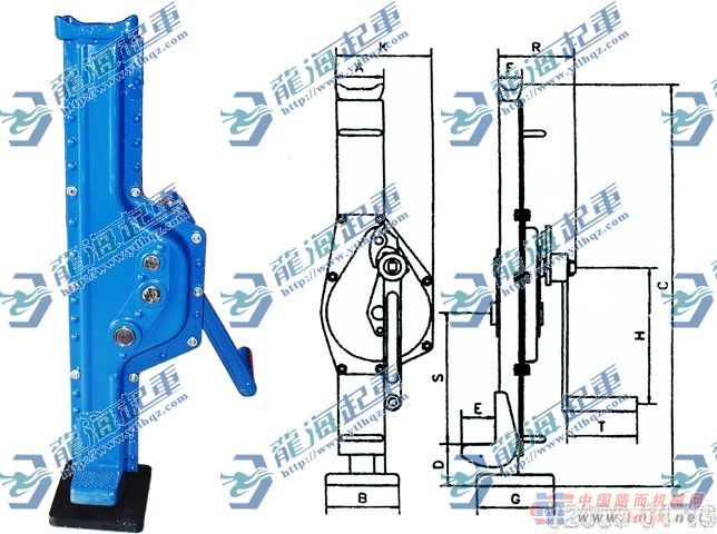 供应机械千斤顶龙海进口新款产品-手摇跨顶