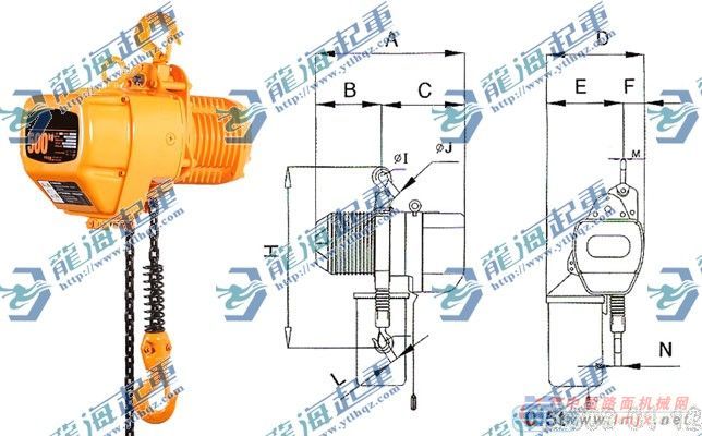 环链电动葫芦起重量一般为0.5T-25T