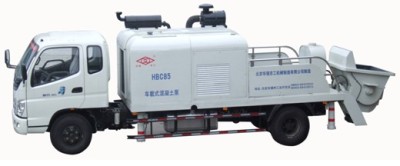 华强京工HBC85车载式混凝土输送泵高清图 - 外观