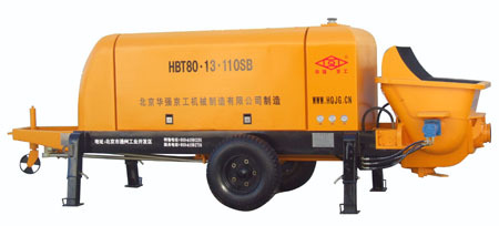 华强京工 HBT80-13-110SB 拖式电动混凝土输送泵视频