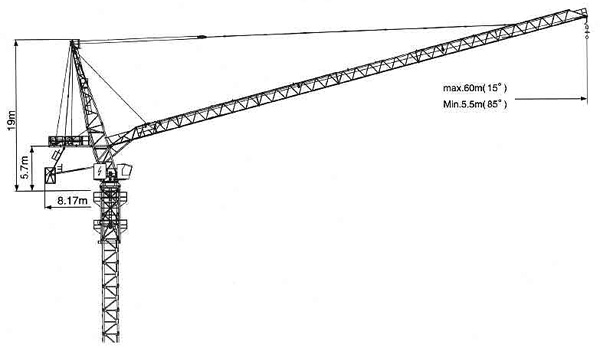 克瑞D260動臂係列塔式起重機高清圖 - 外觀